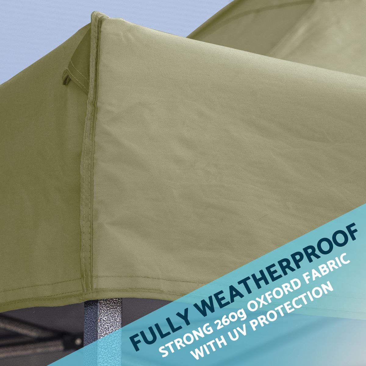 Dellonda 3x6m Pop-Up Gazebo Heavy Duty  Carry Bag Rope Stakes & Weight Beige - Image 8
