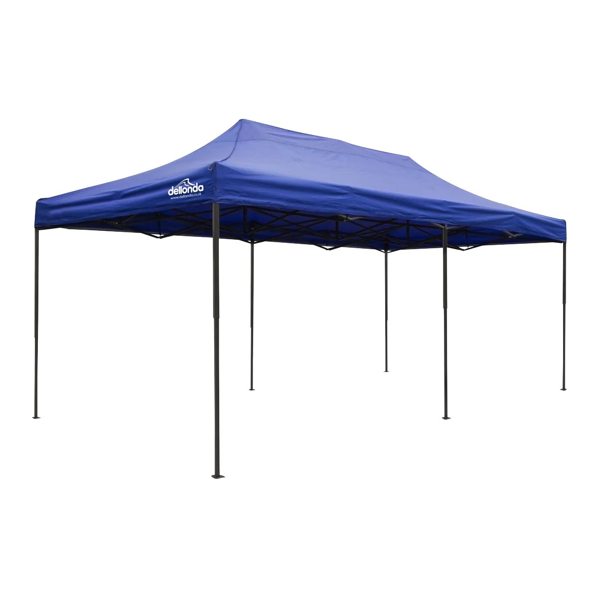 Dellonda 3x6m Pop-Up Gazebo Heavy Duty Carry Bag Rope Stakes & Weight Blue