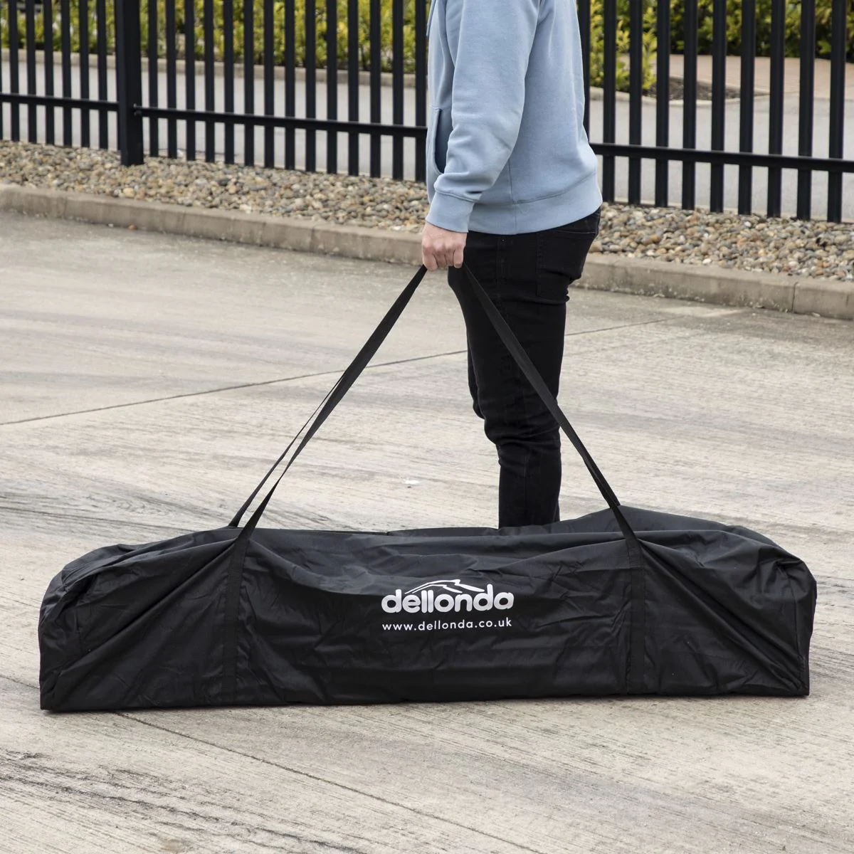 Dellonda 3x6m Pop-Up Gazebo Heavy Duty Carry Bag Rope Stakes & Weight Blue - Image 4