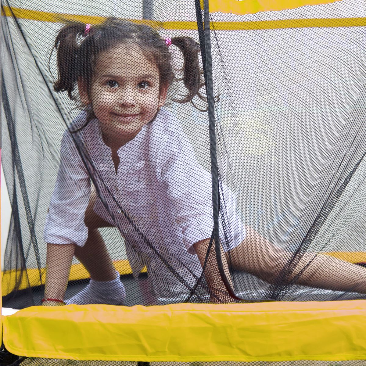 Dellonda 55" Mini Trampoline with Safety Enclosure Net - Image 8