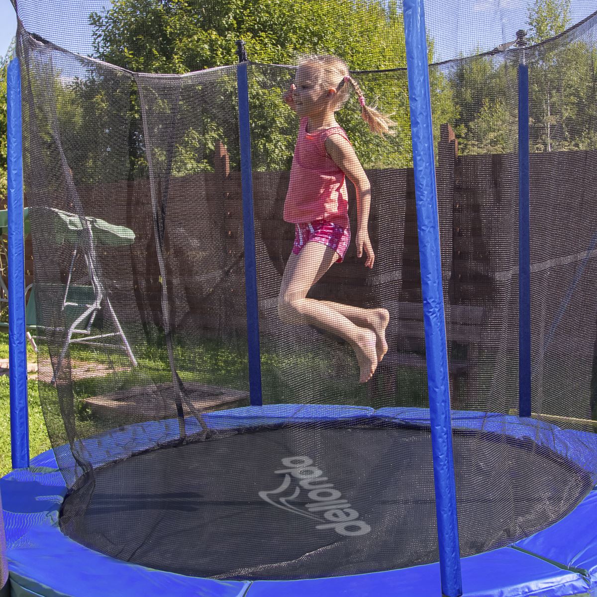 Dellonda 6ft Heavy-Duty Outdoor Trampoline with Safety Enclosure Net - Image 4