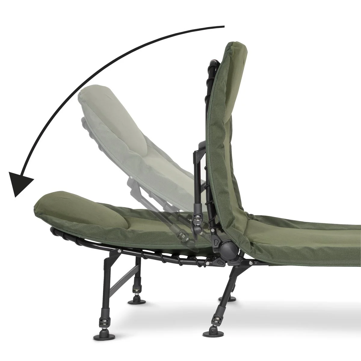 Dellonda Adjustable Bedchair with Fleece Mattress & Pillow DL77 - Image 5