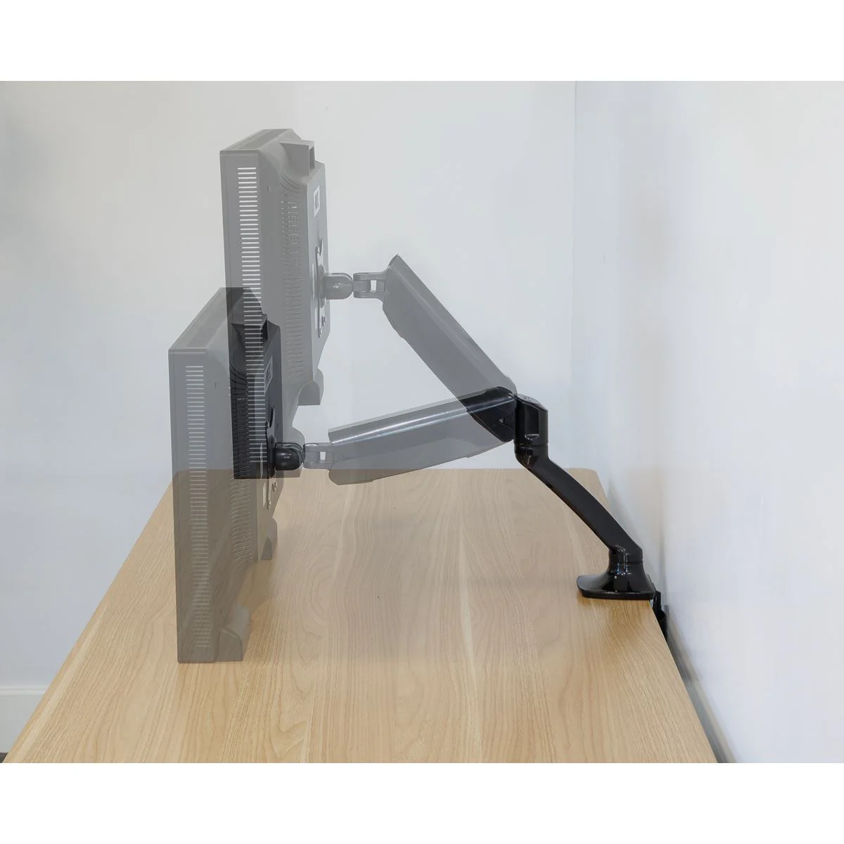 Dellonda Adjustable Single Monitor Arm with 360 Rotation - Black DH24 - Image 9