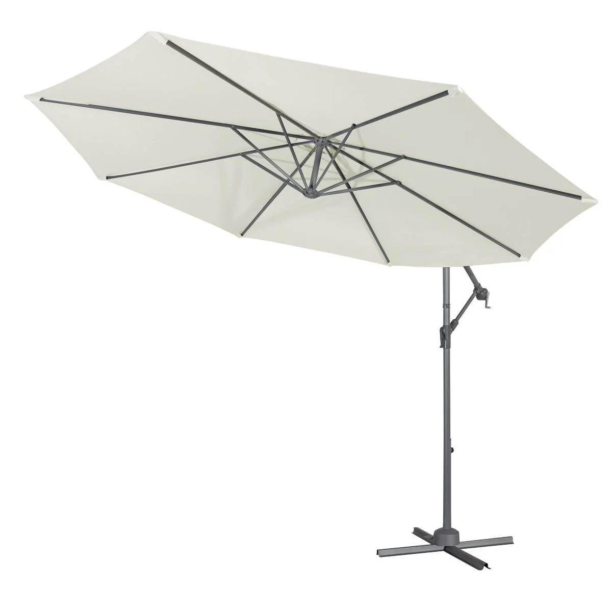 Dellonda Banana Parasol with Cover 3m - Cream DG265 - Image 10