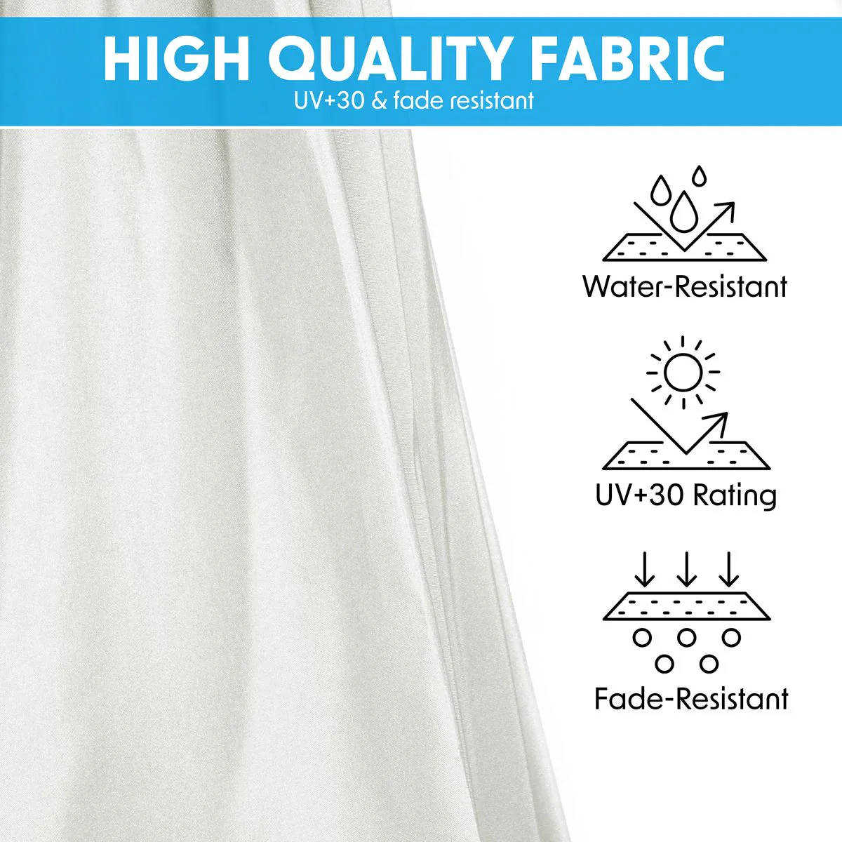 Dellonda Banana Parasol with Cover 3m - Cream DG265 - Image 13