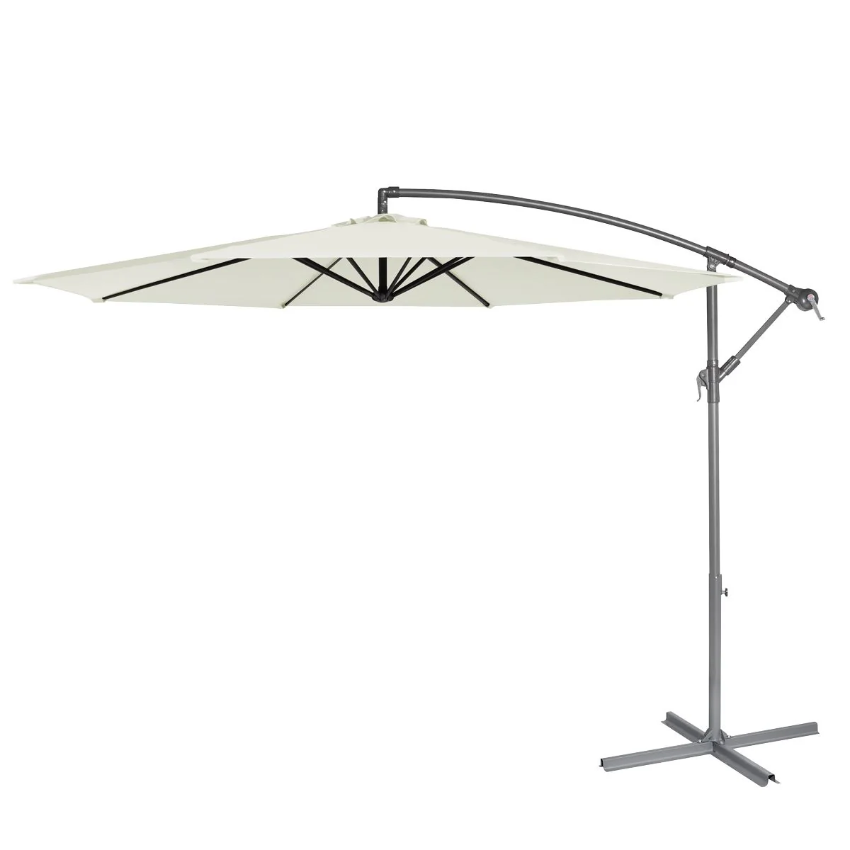 Dellonda Banana Parasol with Cover 3m - Cream DG265 - Image 5