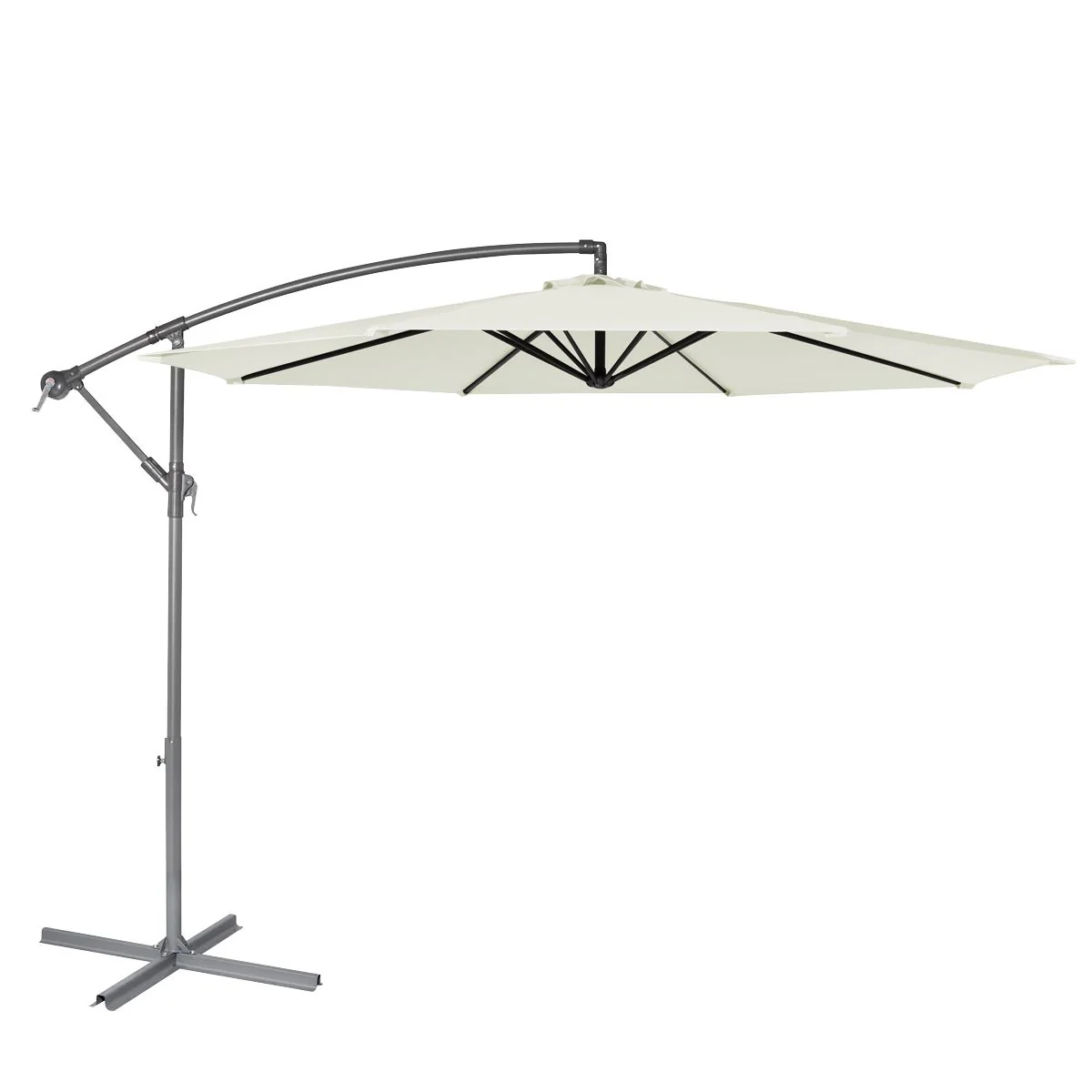 Dellonda Banana Parasol with Cover 3m - Cream DG265 - Image 6