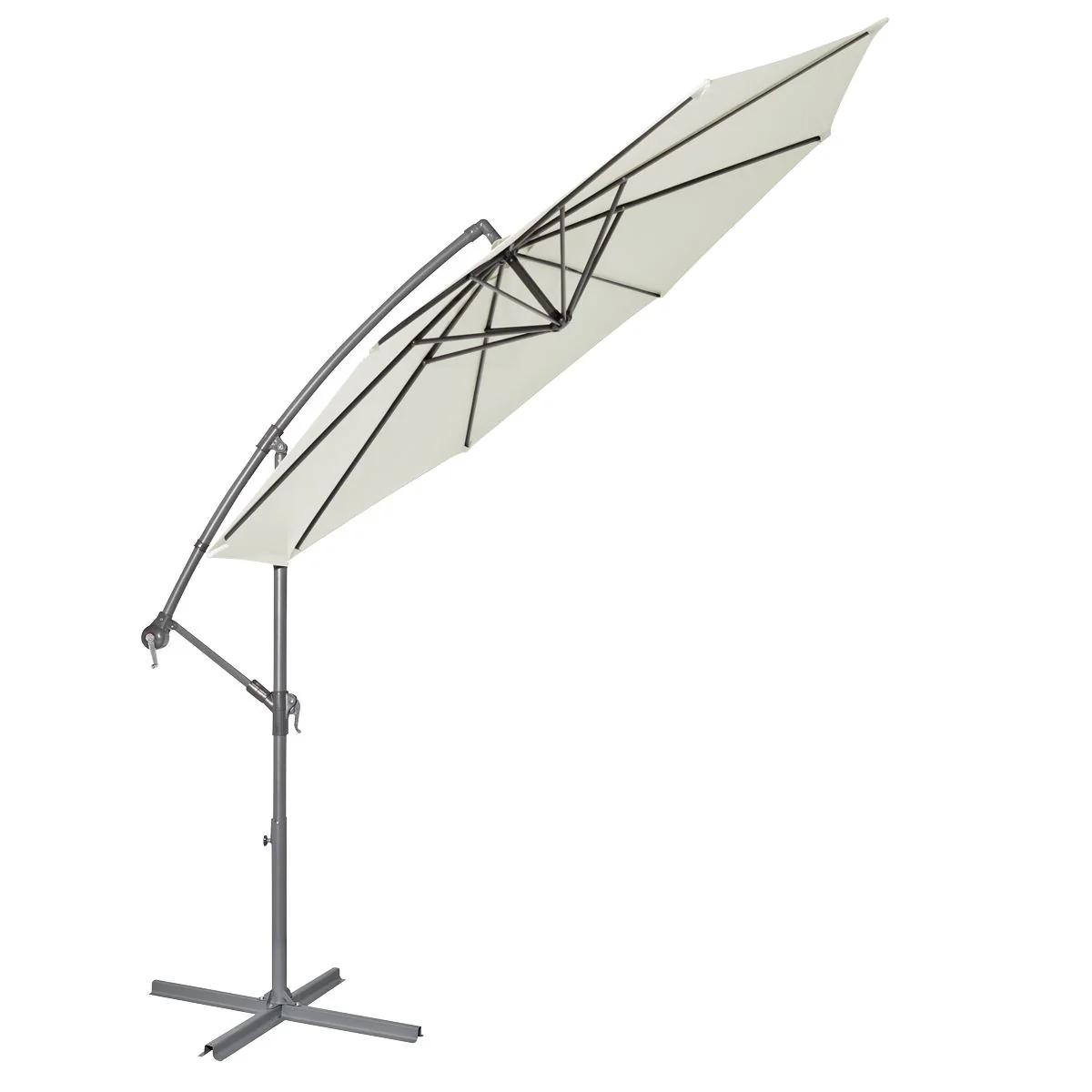 Dellonda Banana Parasol with Cover 3m - Cream DG265 - Image 7