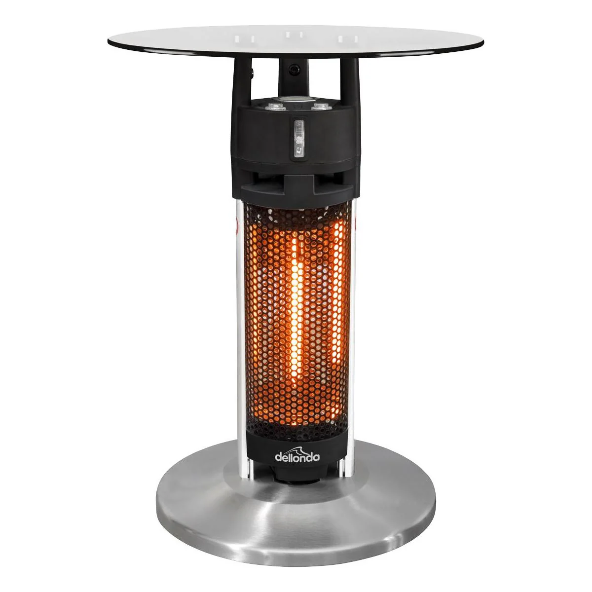 Dellonda Bistro Table with 1200W Heater - Black/Stainless Steel - Image 6
