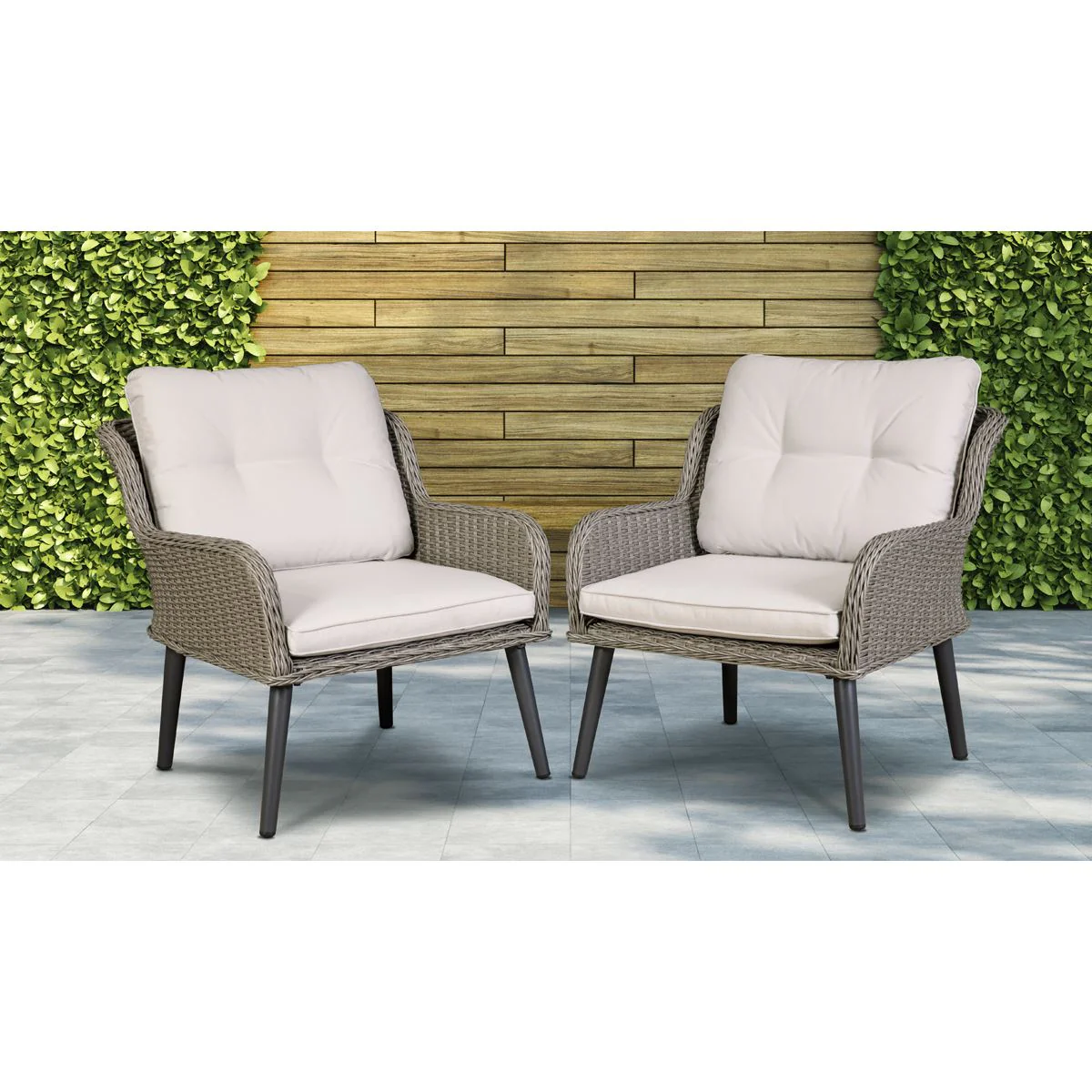 Dellonda Buxton Rattan Wicker Outdoor Chair Set 2pc DG79 - Image 3