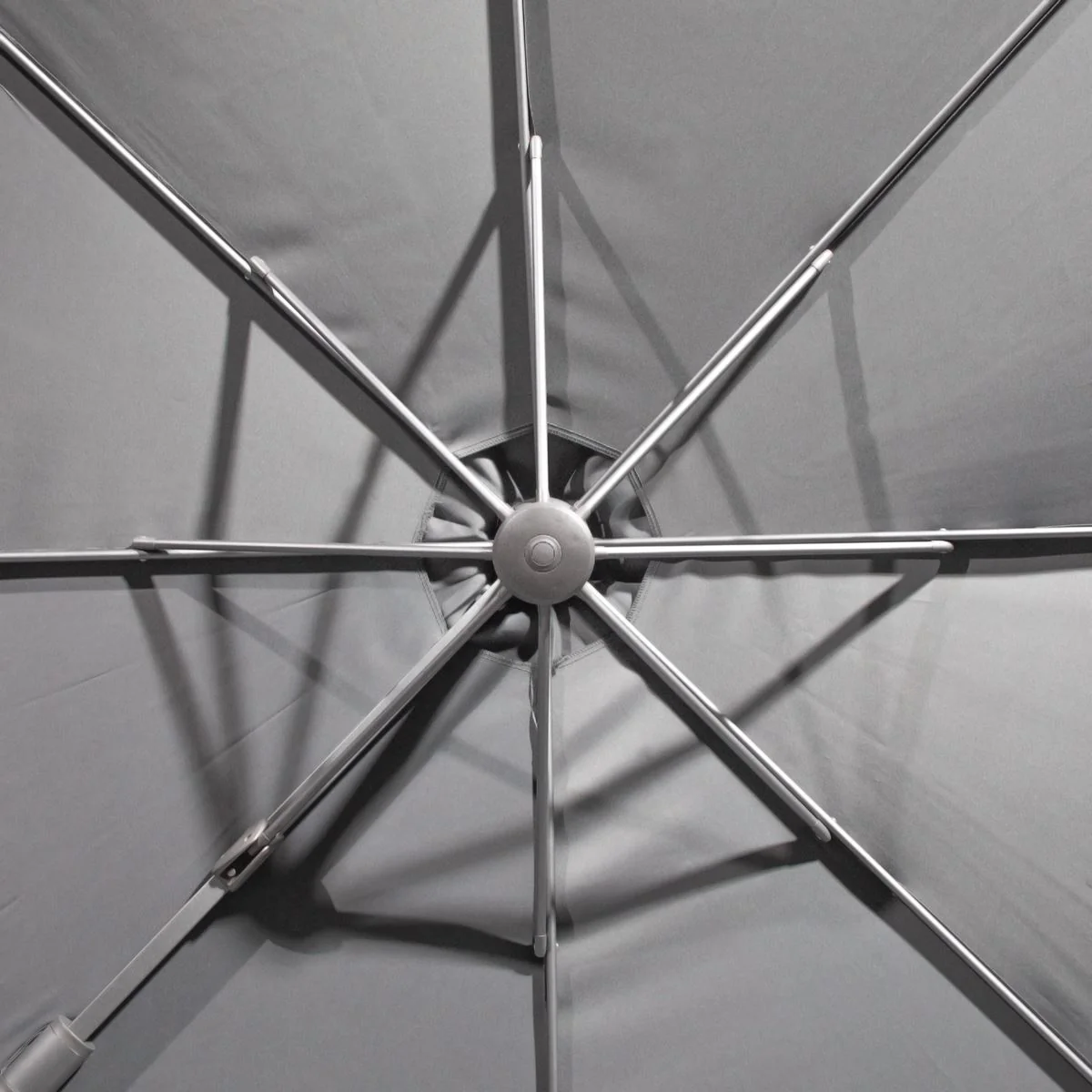 Dellonda Cantilever Parasol with 360 Rotation, Tilt & Cover 3m - Grey - Image 16