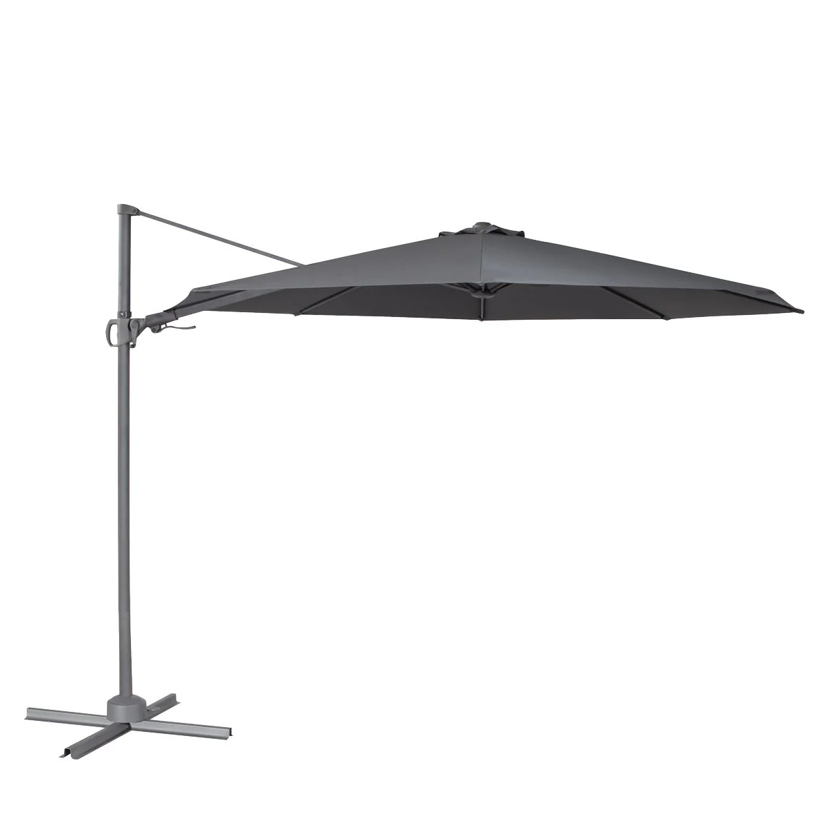 Dellonda Cantilever Parasol with 360 Rotation, Tilt & Cover 3m - Grey - Image 6