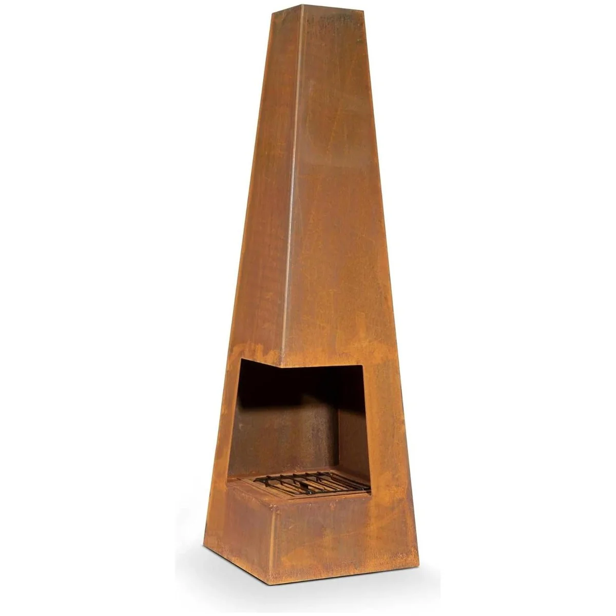 Dellonda Chiminea Wood Burner Heater for Outdoors W45cm x H150cm Corten Steel - Image 10