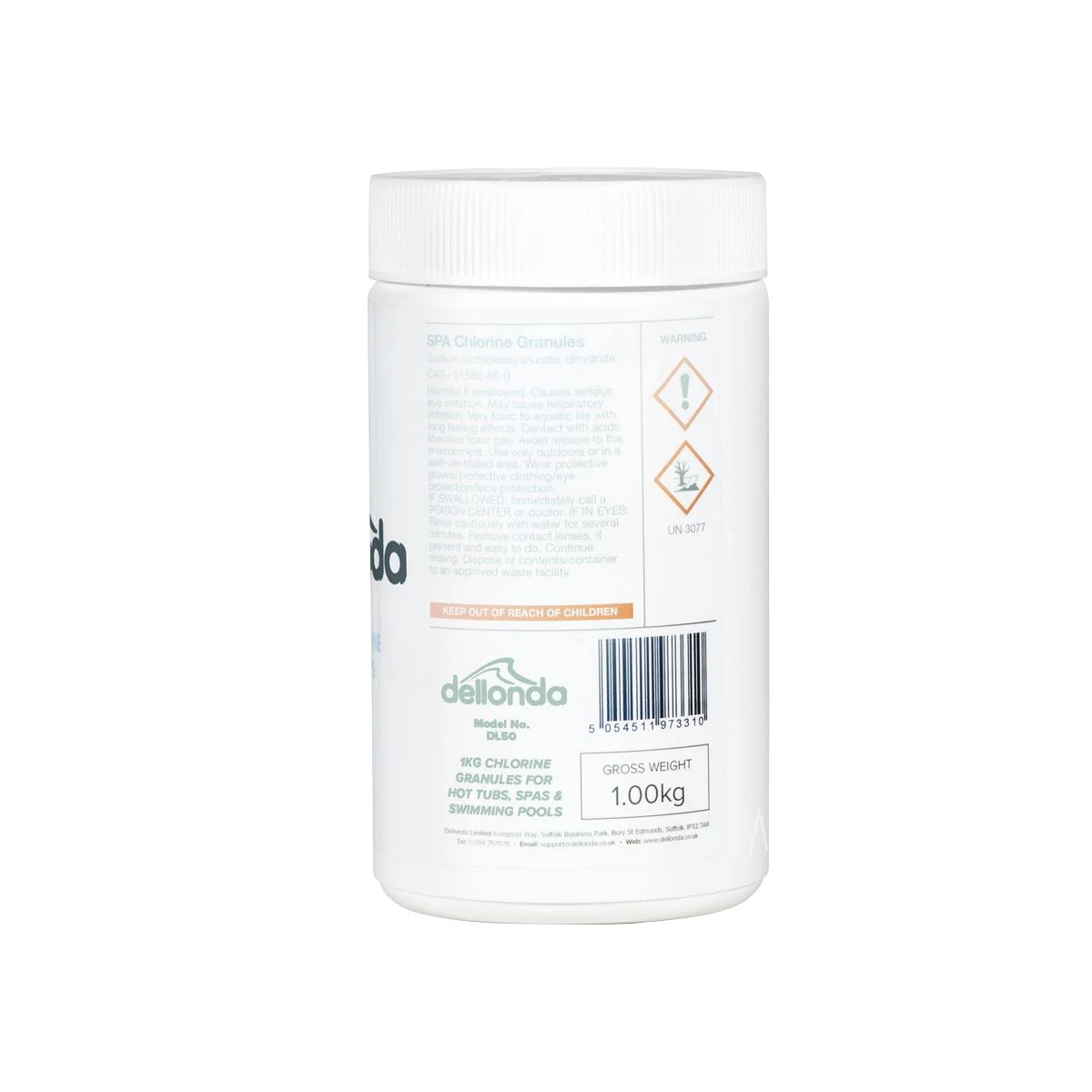Dellonda Chlorine Granules for Hot Tubs/Spas & Swimming Pools 1kg DL50 - Image 4