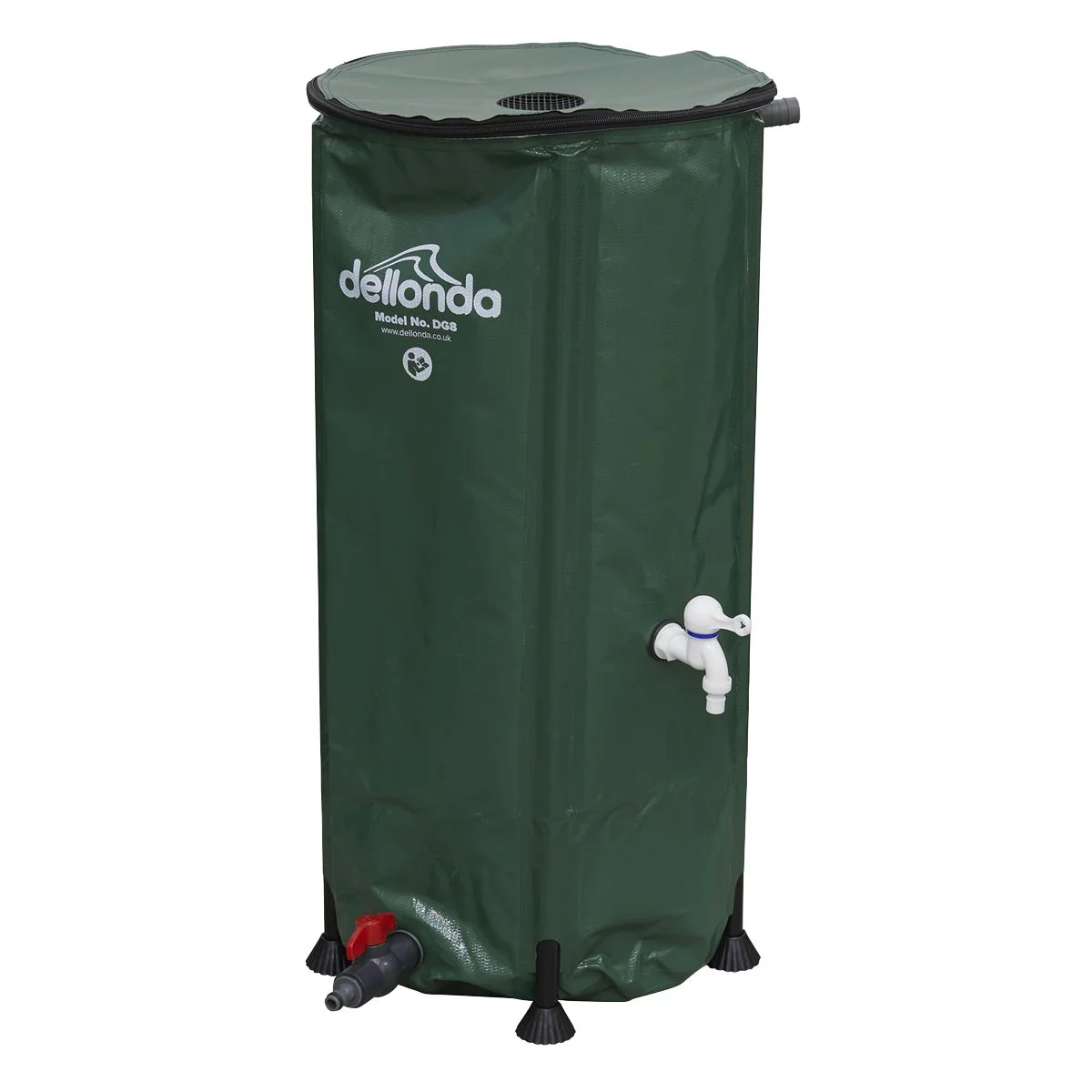Dellonda Collapsible PVC Garden Water Butt with Zipped Lid & Drain Tap 100L - Image 8