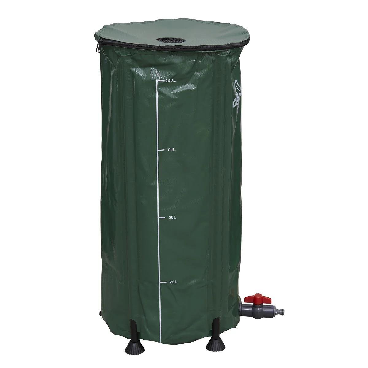 Dellonda Collapsible PVC Garden Water Butt with Zipped Lid & Drain Tap 100L - Image 9