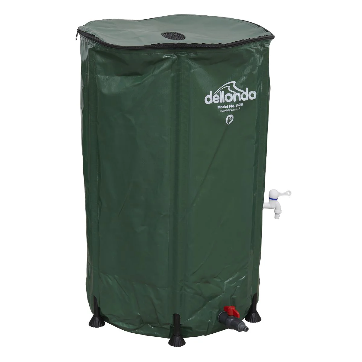 Dellonda Collapsible PVC Garden Water Butt with Zipped Lid & Drain Tap 250L - Image 15