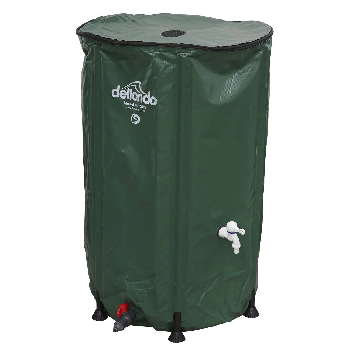 Dellonda Collapsible PVC Garden Water Butt with Zipped Lid & Drain Tap 250L - Image 18