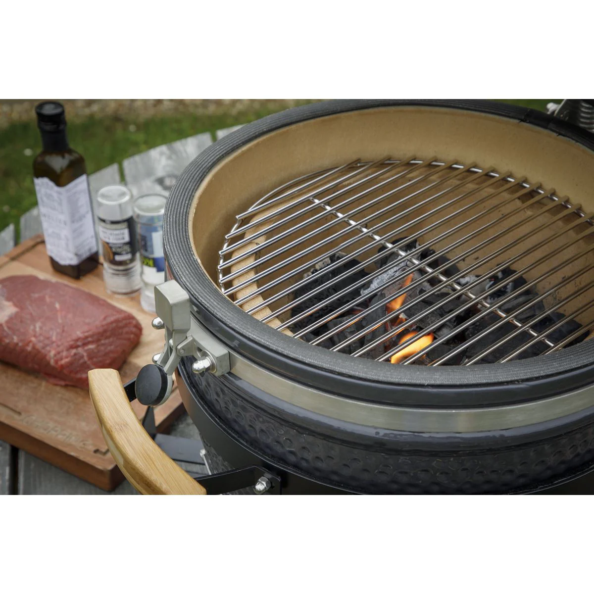 Dellonda Deluxe 16"(40cm) Ceramic Kamado Style BBQ DG158 - Image 13
