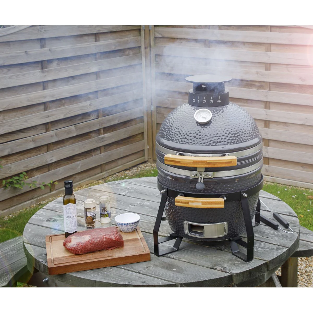 Dellonda Deluxe 16"(40cm) Ceramic Kamado Style BBQ DG158 - Image 16