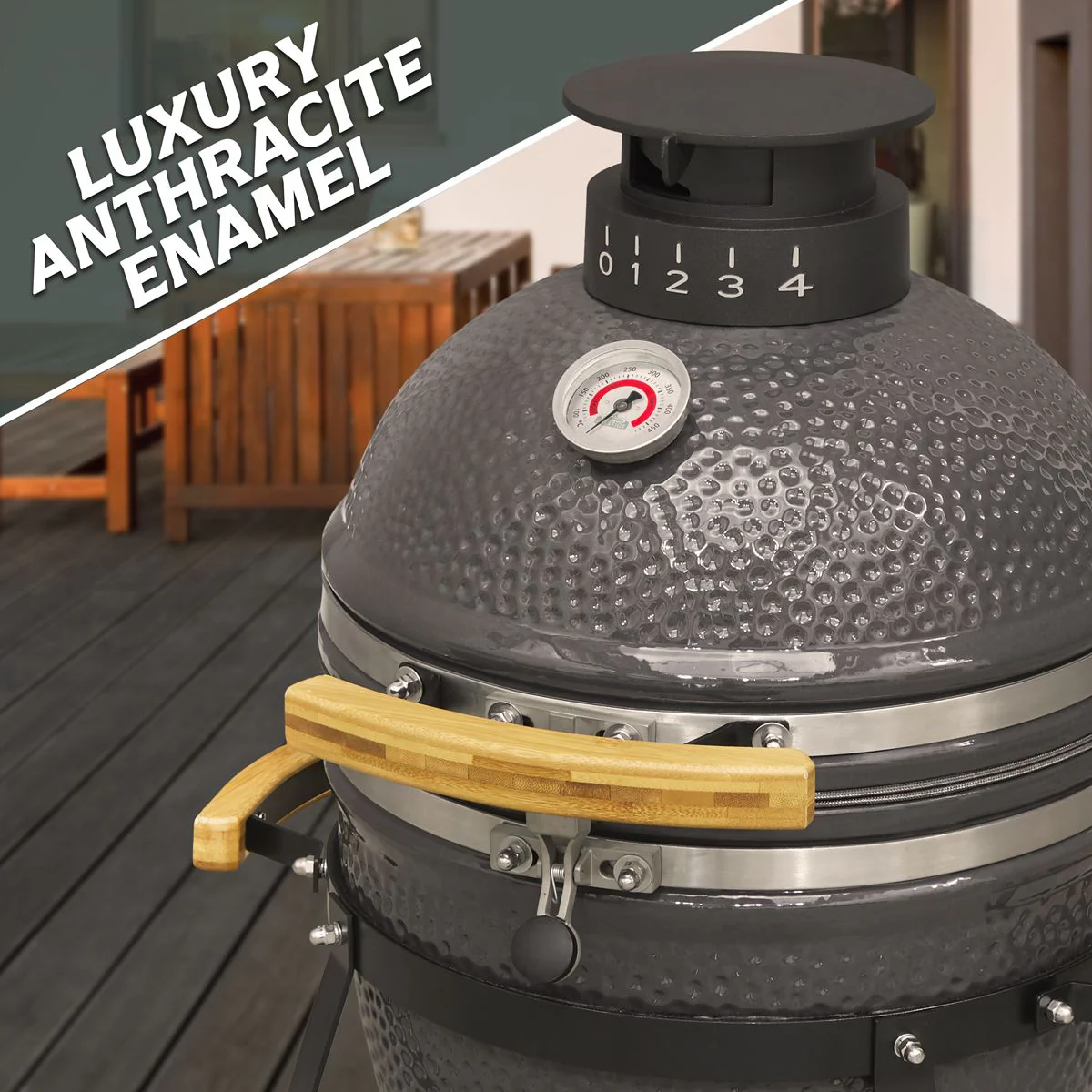Dellonda Deluxe 16"(40cm) Ceramic Kamado Style BBQ DG158 - Image 18