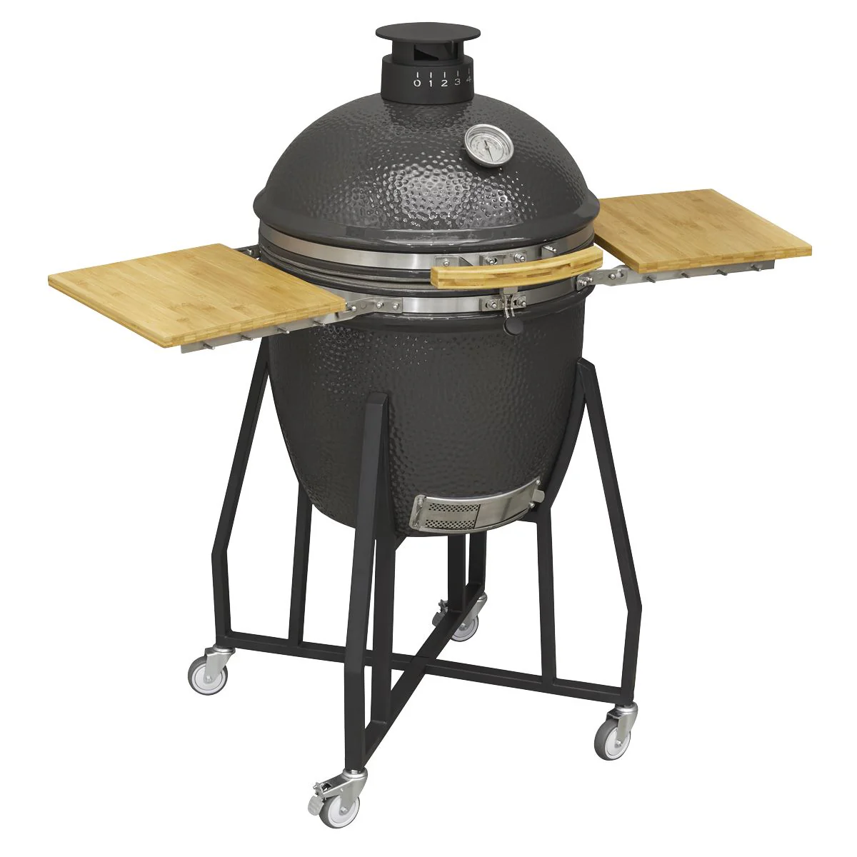 Dellonda Deluxe 22"(56cm) Ceramic Kamado Style BBQ with Wheeled Stand - Image 21