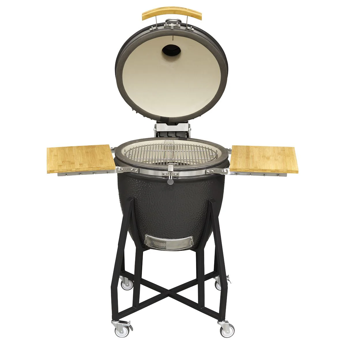 Dellonda Deluxe 22"(56cm) Ceramic Kamado Style BBQ with Wheeled Stand - Image 26