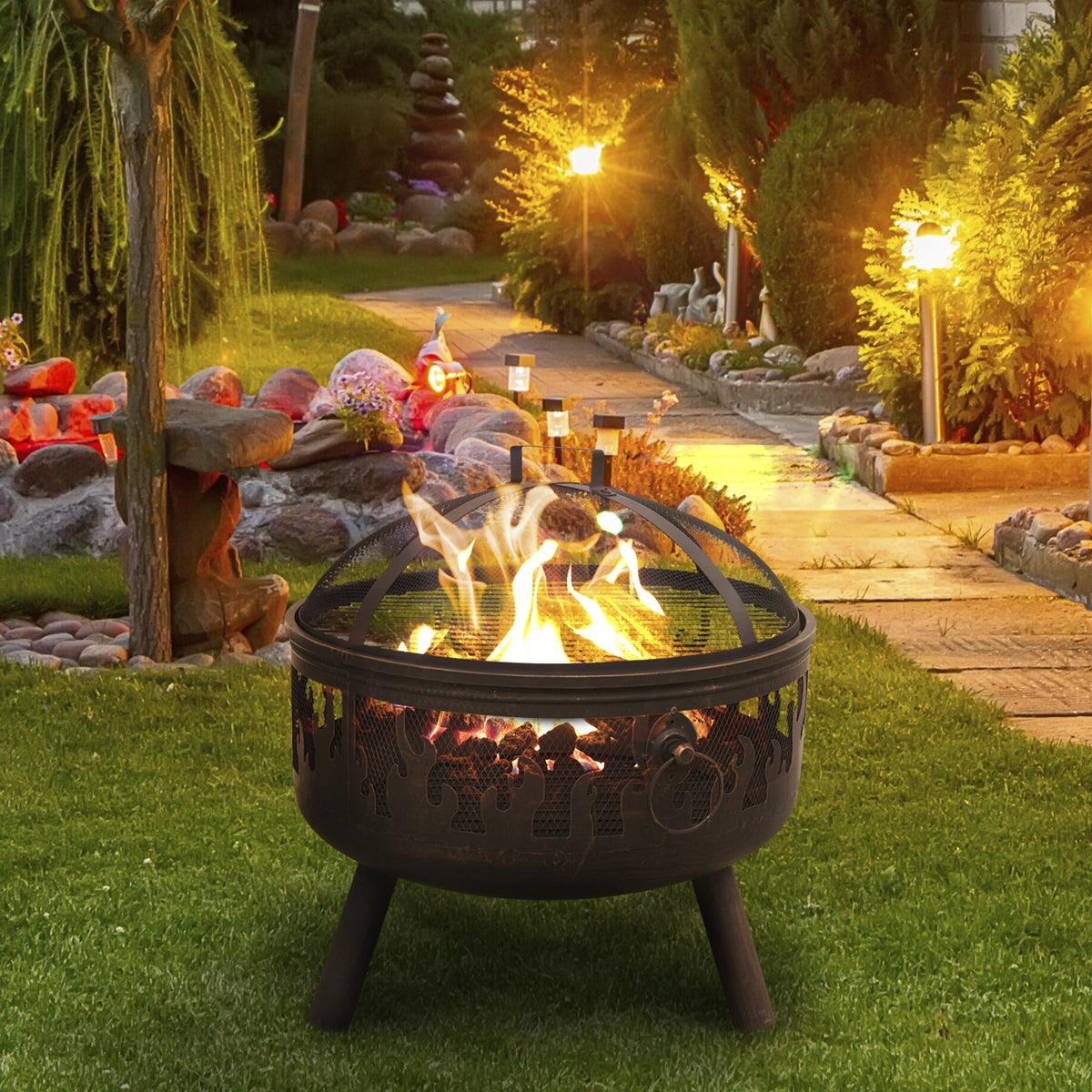 Dellonda Deluxe Outdoor Firepit - Image 2
