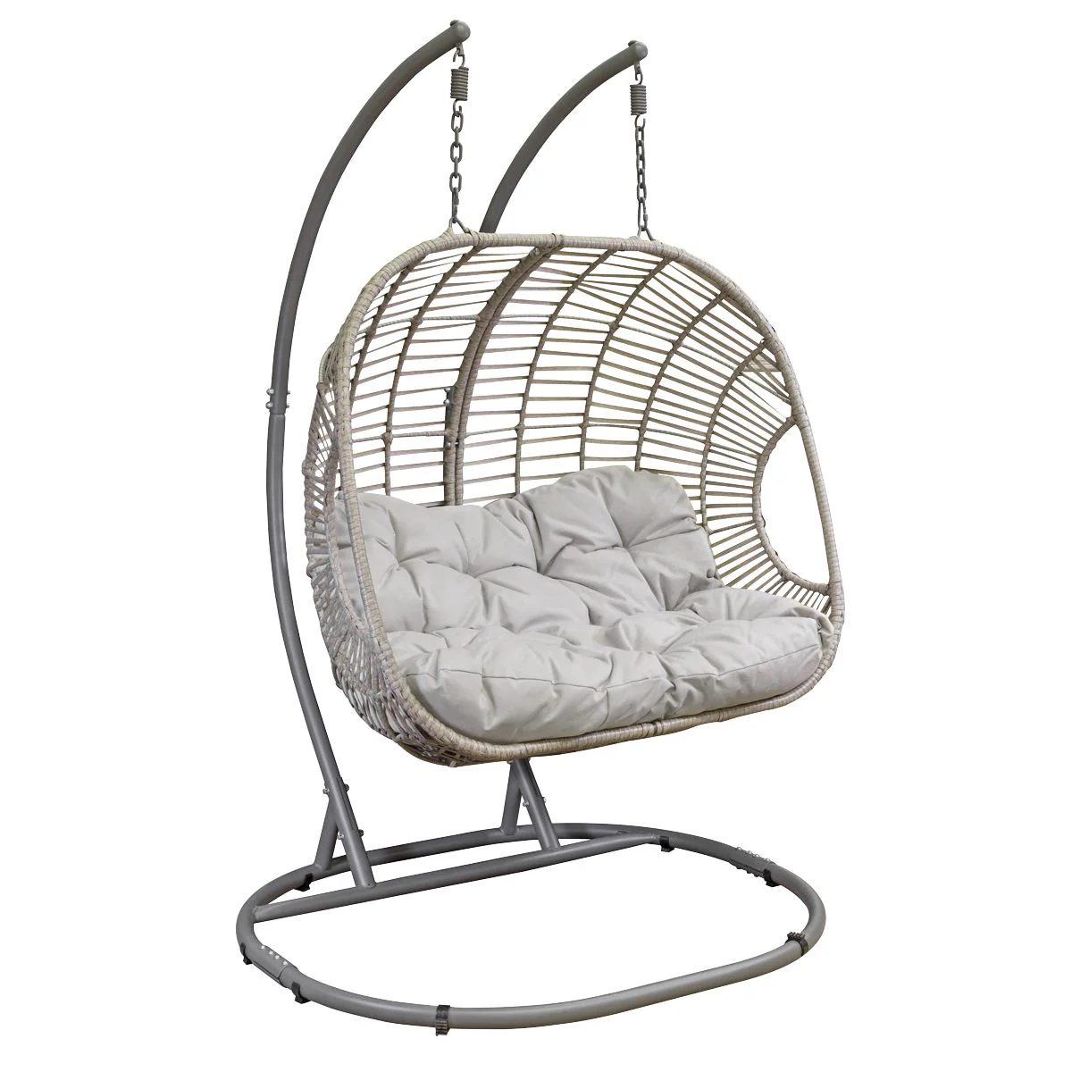 Dellonda Double Swinging Egg Chair with Cushion DG61 - Image 2
