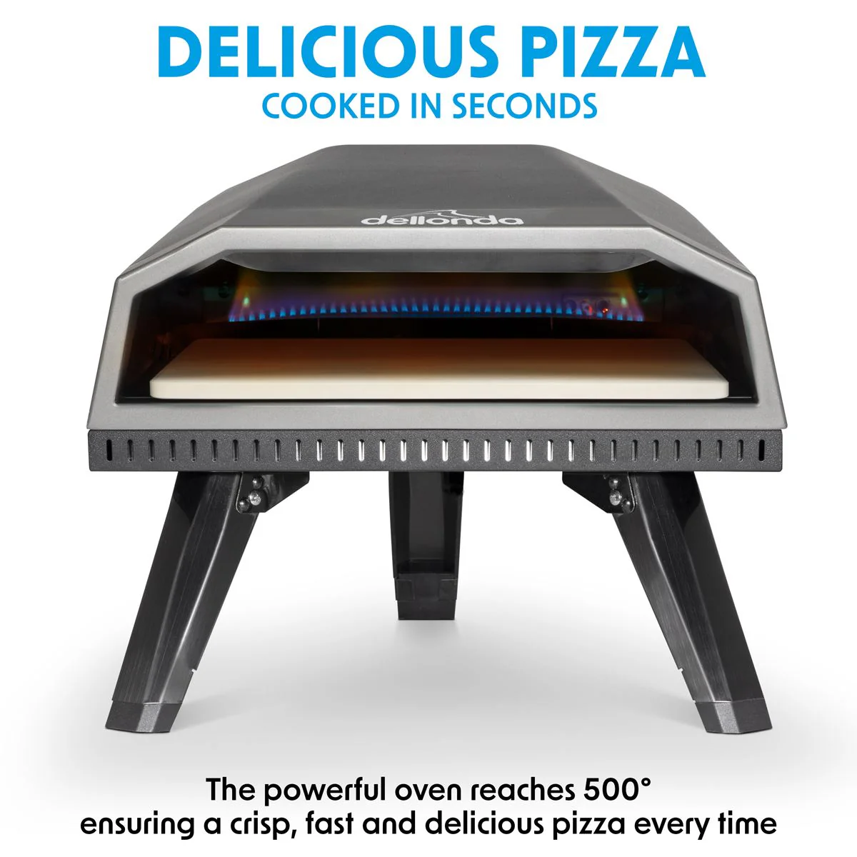 Dellonda Gas Pizza Oven with Water-Resistant Cover/Carry Bag & 12" Pizza Peel - Image 10