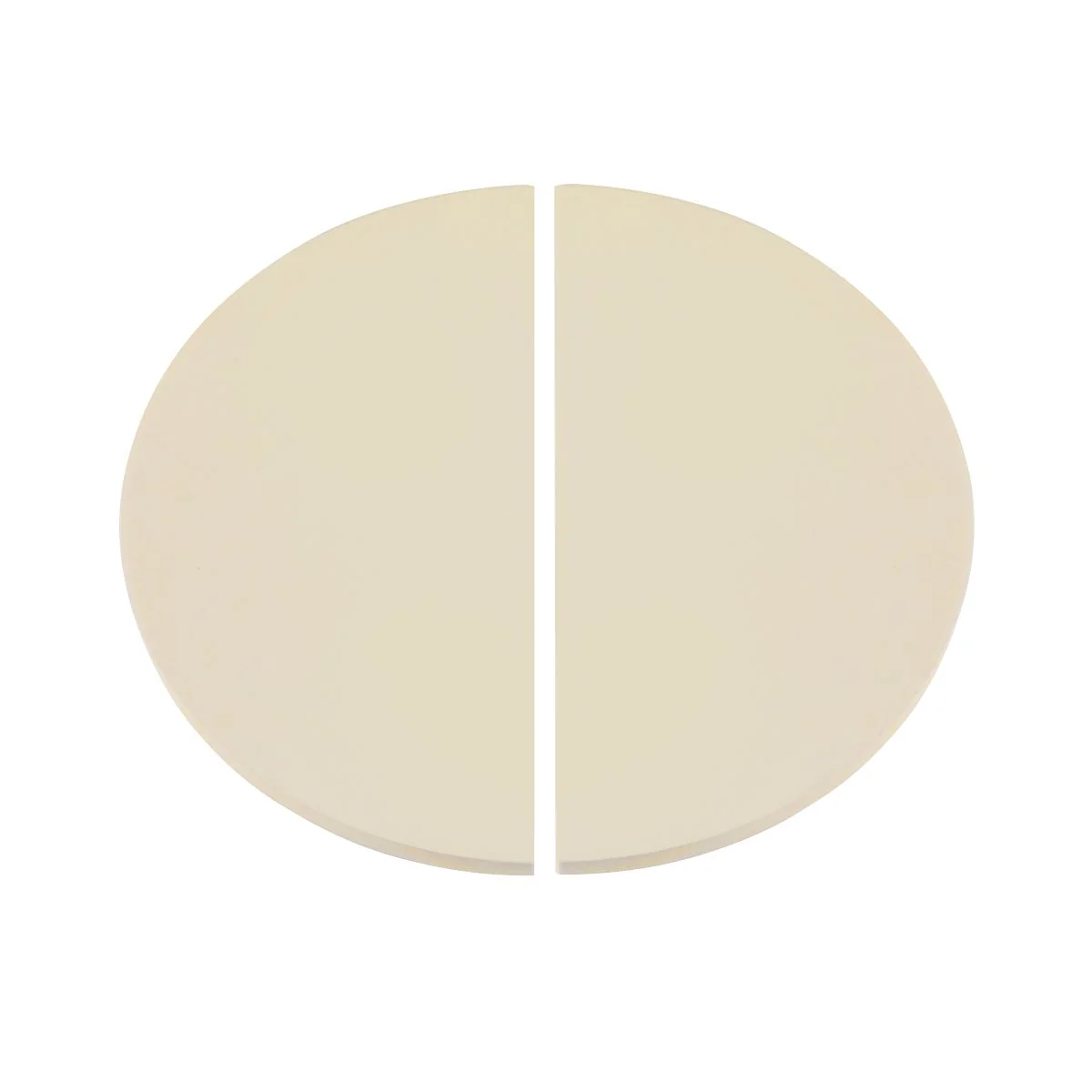 Dellonda Halfmoon Ceramic Heat Deflector Plates for Kamado BBQs 15"(38cm) 2pc