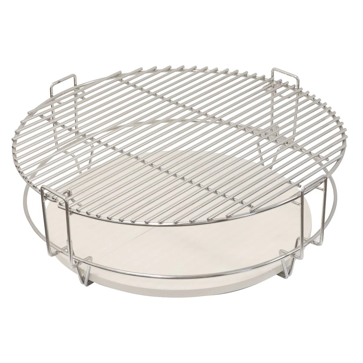 Dellonda Halfmoon Ceramic Heat Deflector Plates for Kamado BBQs 15"(38cm) 2pc - Image 2