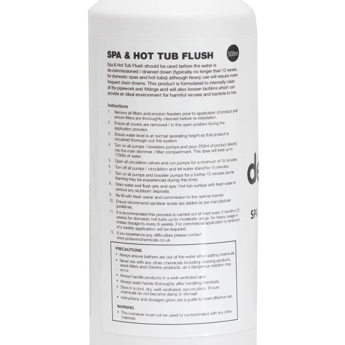 Dellonda Hot Tub/Spa Flush Cleaner 500ml DL60 - Image 2