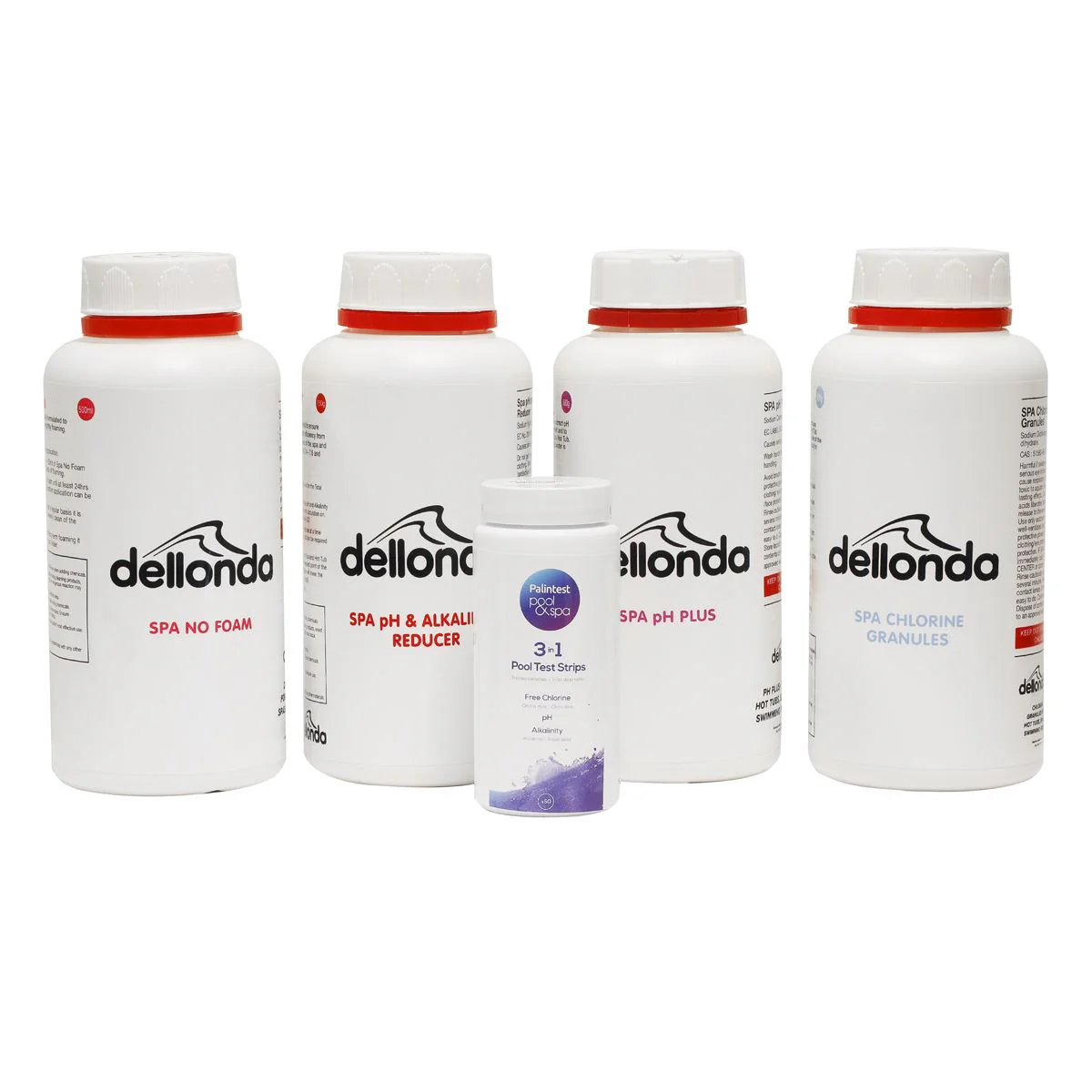 Dellonda Hot Tub/Spa Starter Kit - Chlorine pH Increaser Dry Acid Foam Down - Image 2
