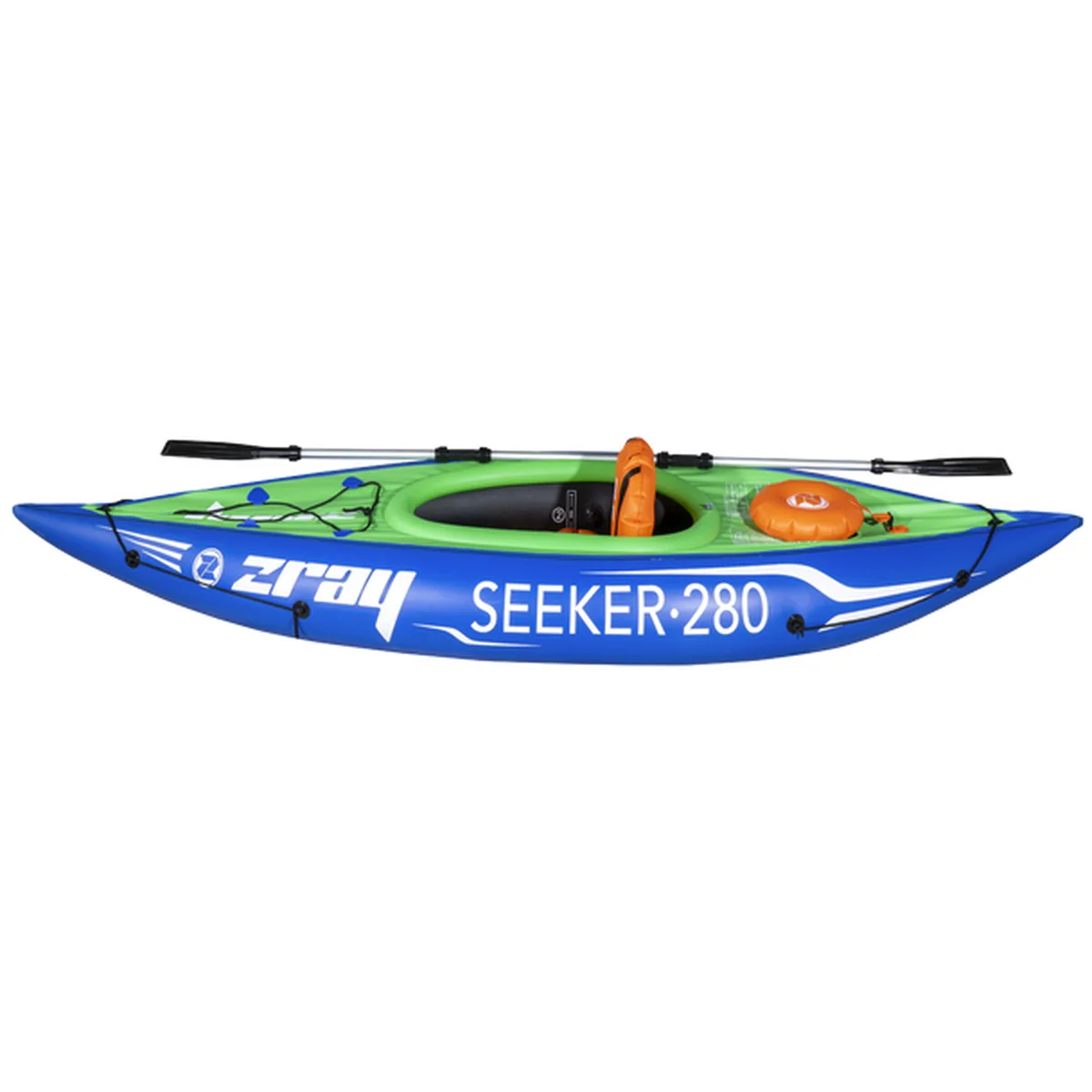 Dellonda Inflatable One-Person Kayak/Canoe Set with Pump, Carry Bag & Aluminium Oar - Image 3