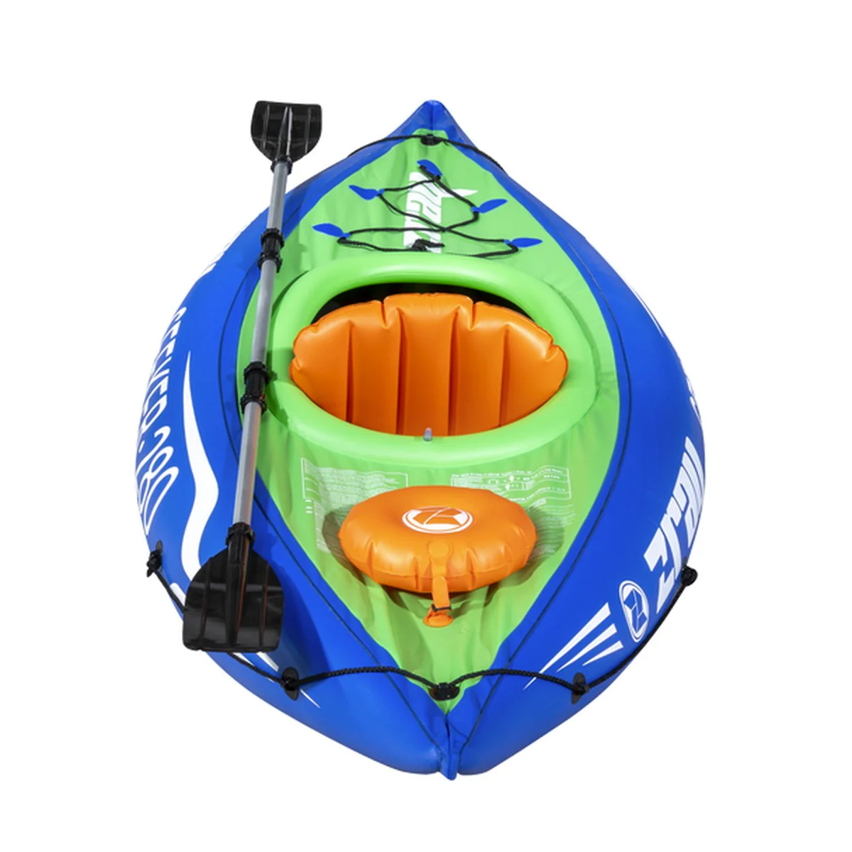Dellonda Inflatable One-Person Kayak/Canoe Set with Pump, Carry Bag & Aluminium Oar - Image 7