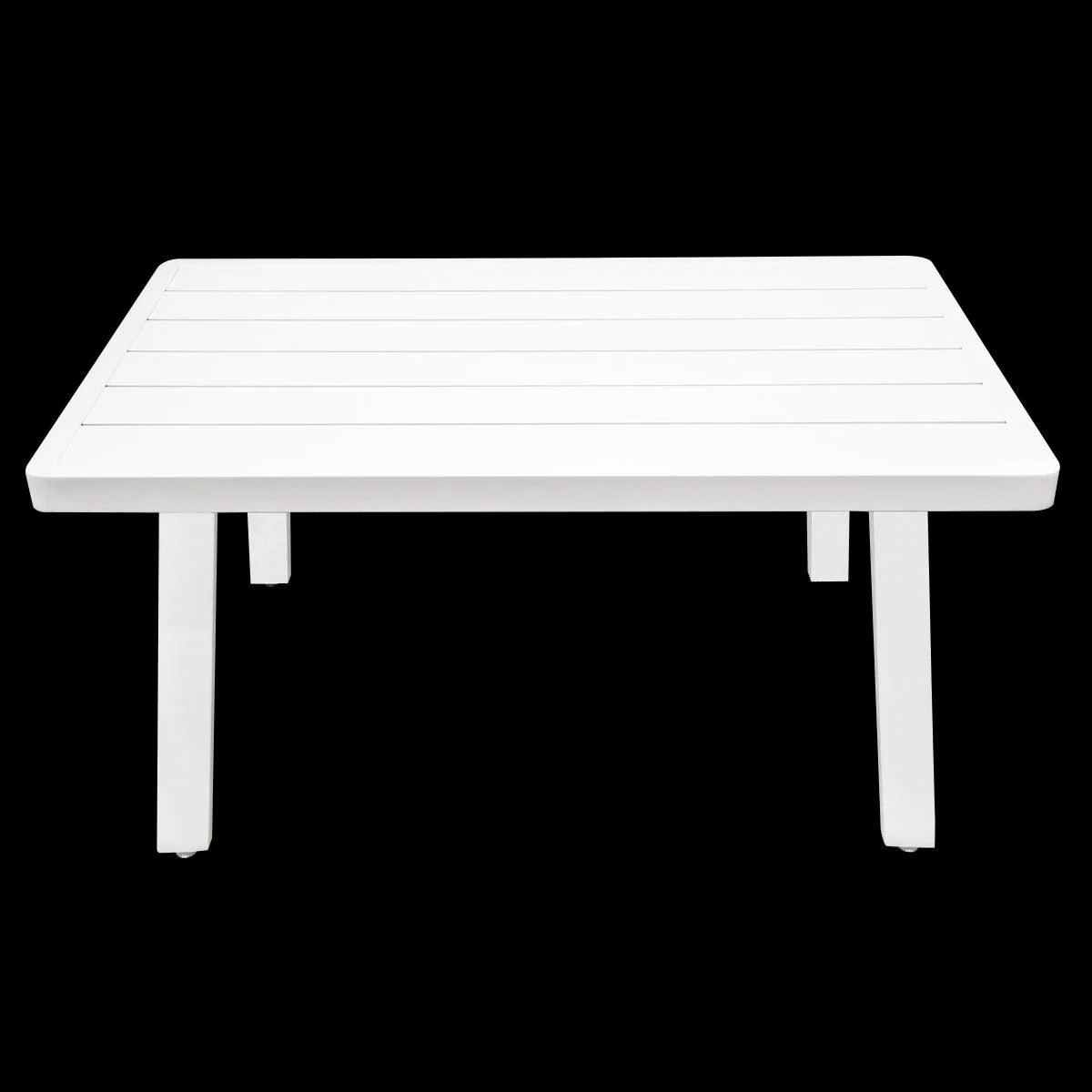 Dellonda Kyoto White 3 Piece Outdoor Garden Corner Sofa & Coffee Table Set - Image 7