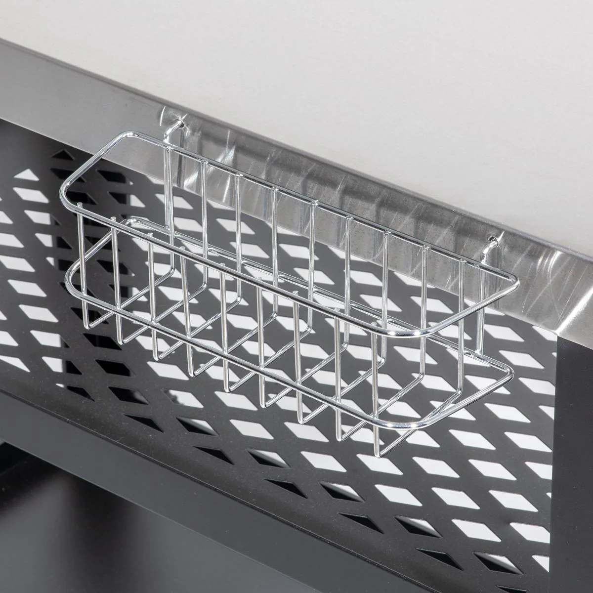 Dellonda Plancha Trolley with Utensil Holder - Stainless Steel Top - Image 5
