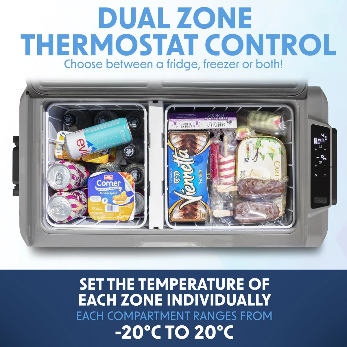Dellonda Portable Fridge Freezer/Cool Box with LED Display 50L DL14 - Image 9