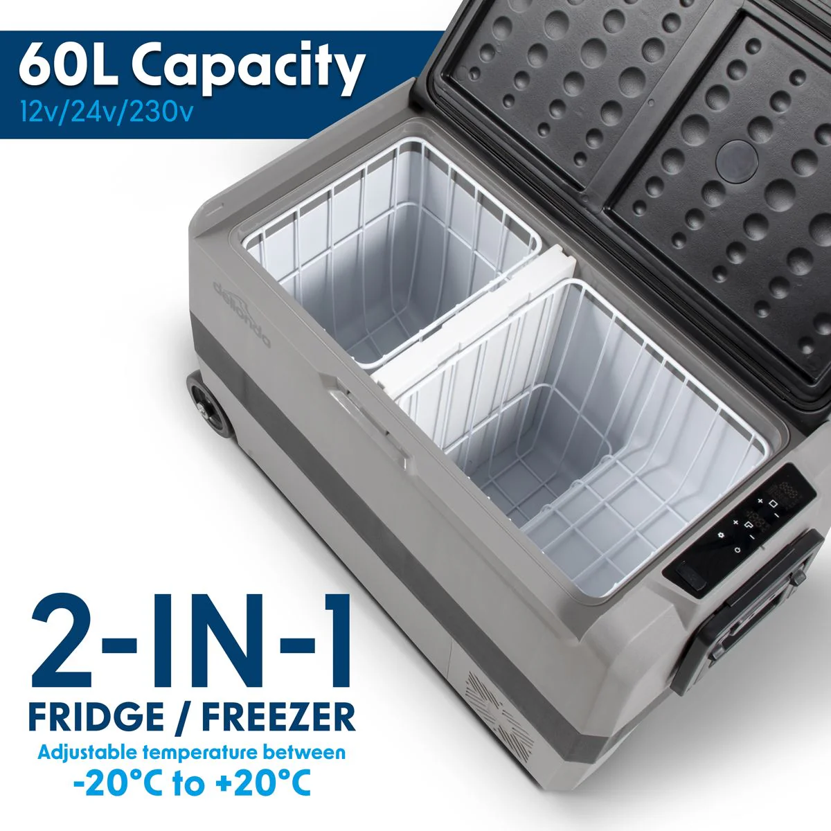 Dellonda Portable Fridge Freezer/Cool Box with LED Display 60L DL15 - Image 8