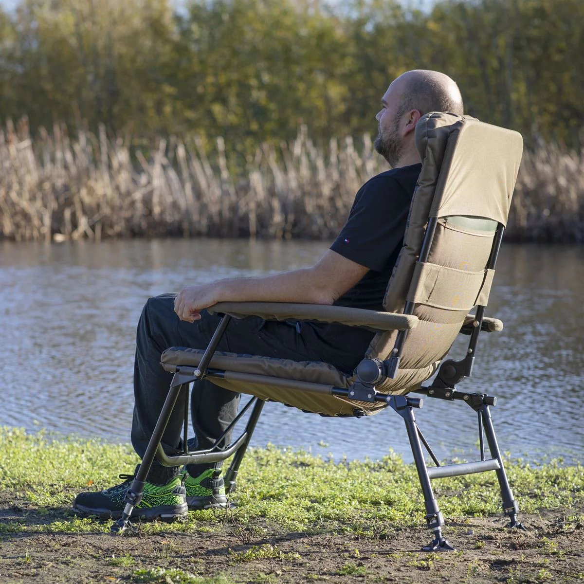 Dellonda Portable Reclining Chair with Armrests DL73 - Image 6