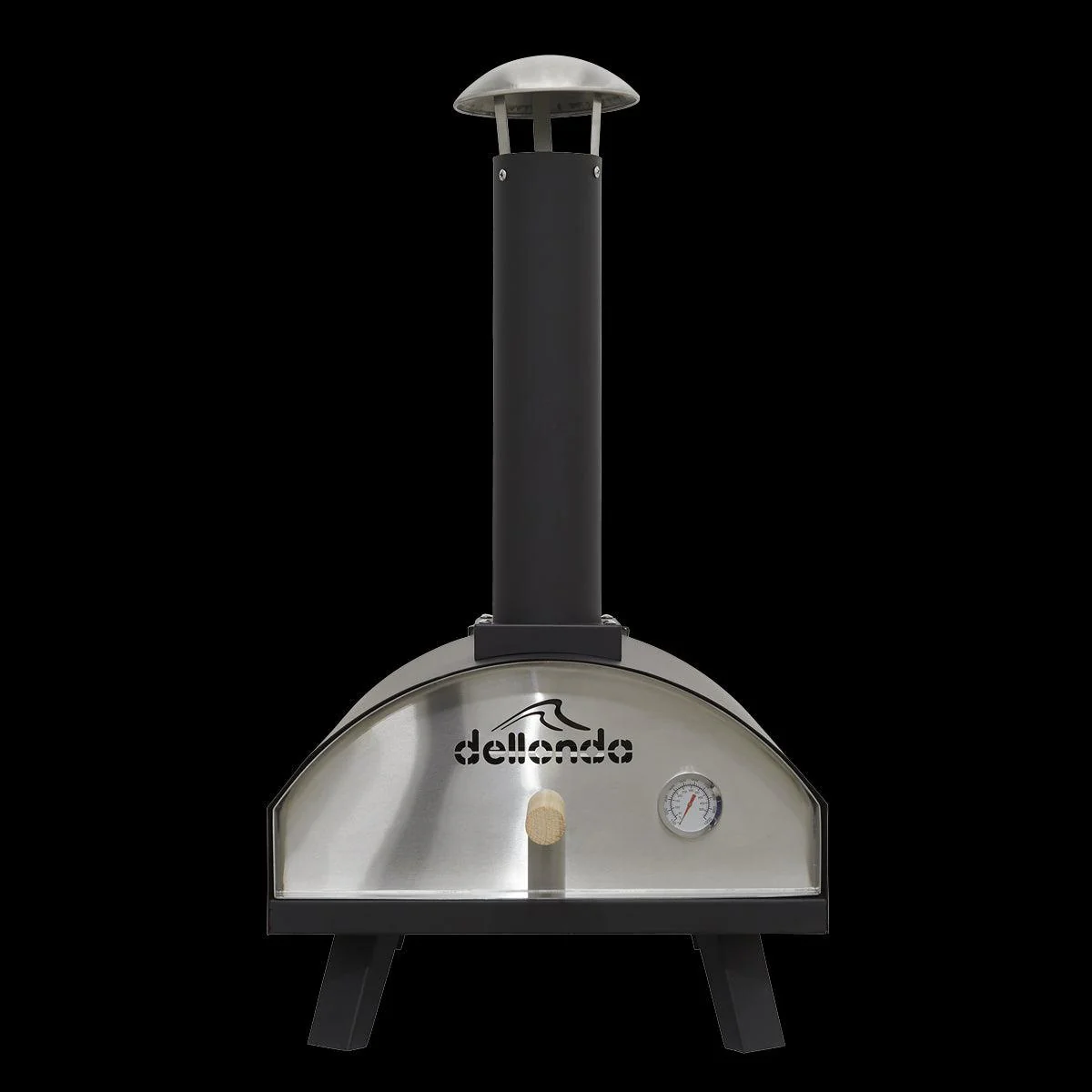 Dellonda Portable Wood-Fired 14" Pizza Oven and Smoking Oven Black/Stainless Steel - Image 10