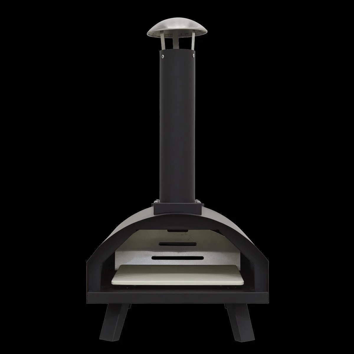 Dellonda Portable Wood-Fired 14" Pizza Oven and Smoking Oven Black/Stainless Steel - Image 11