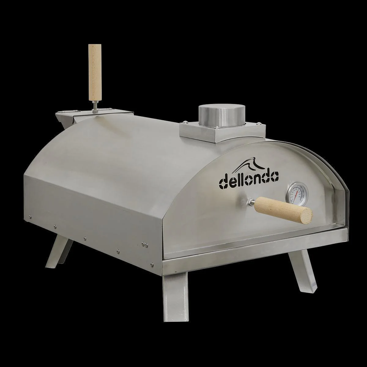Dellonda Portable Wood-Fired Pizza Oven and Smoking Oven Stainless Steel - Image 12