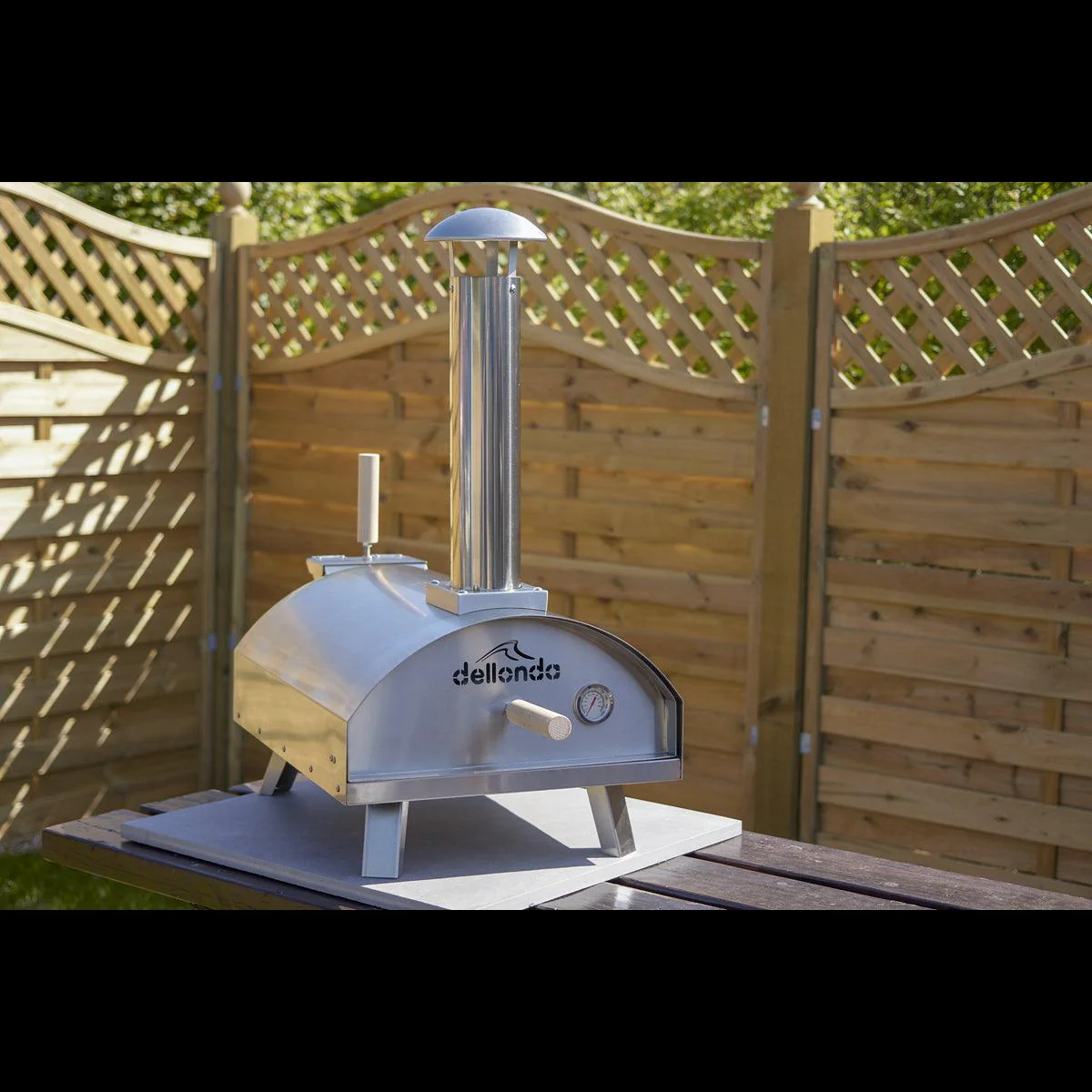 Dellonda Portable Wood-Fired Pizza Oven and Smoking Oven Stainless Steel - Image 3
