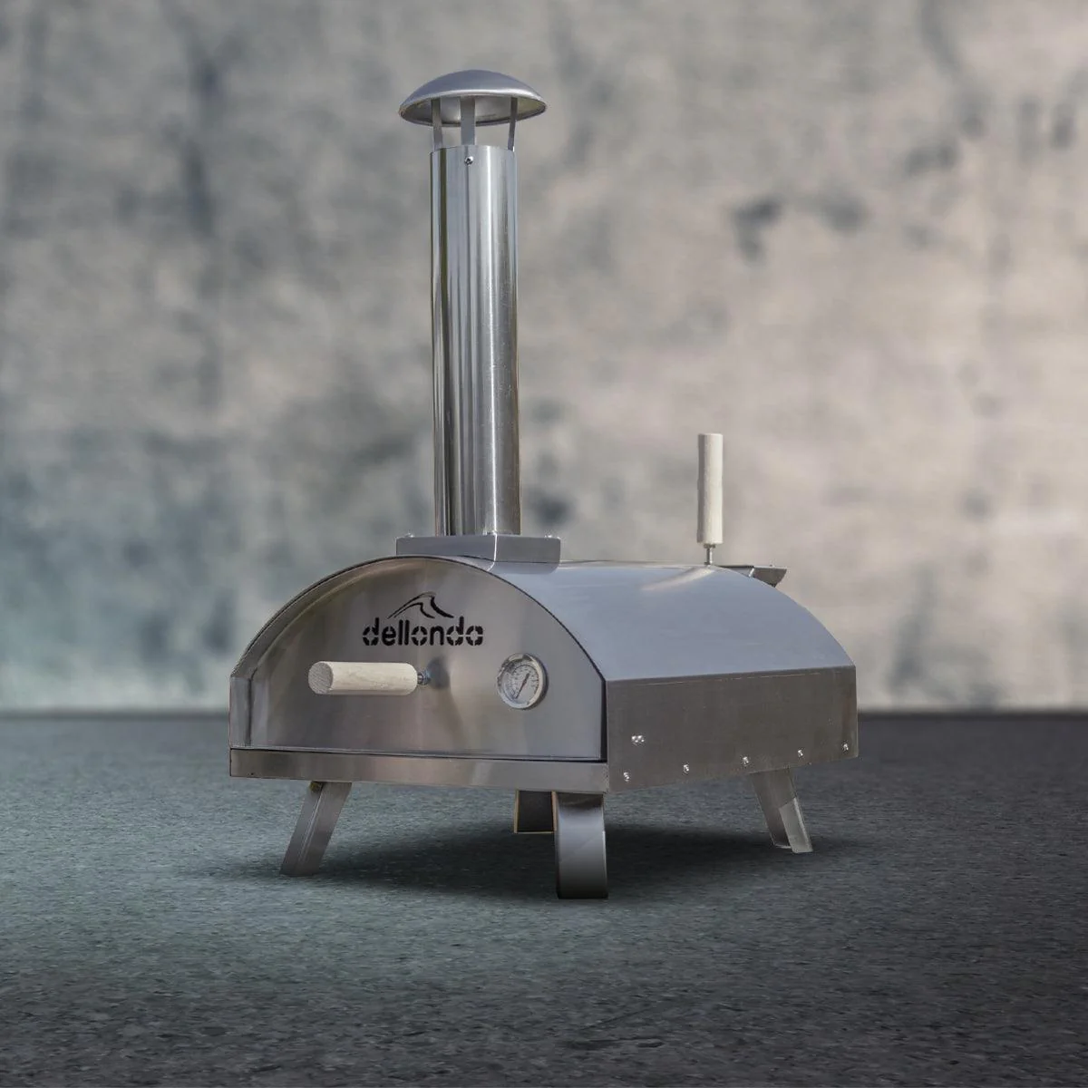 Dellonda Portable Wood-Fired Pizza Oven and Smoking Oven Stainless Steel - Image 4