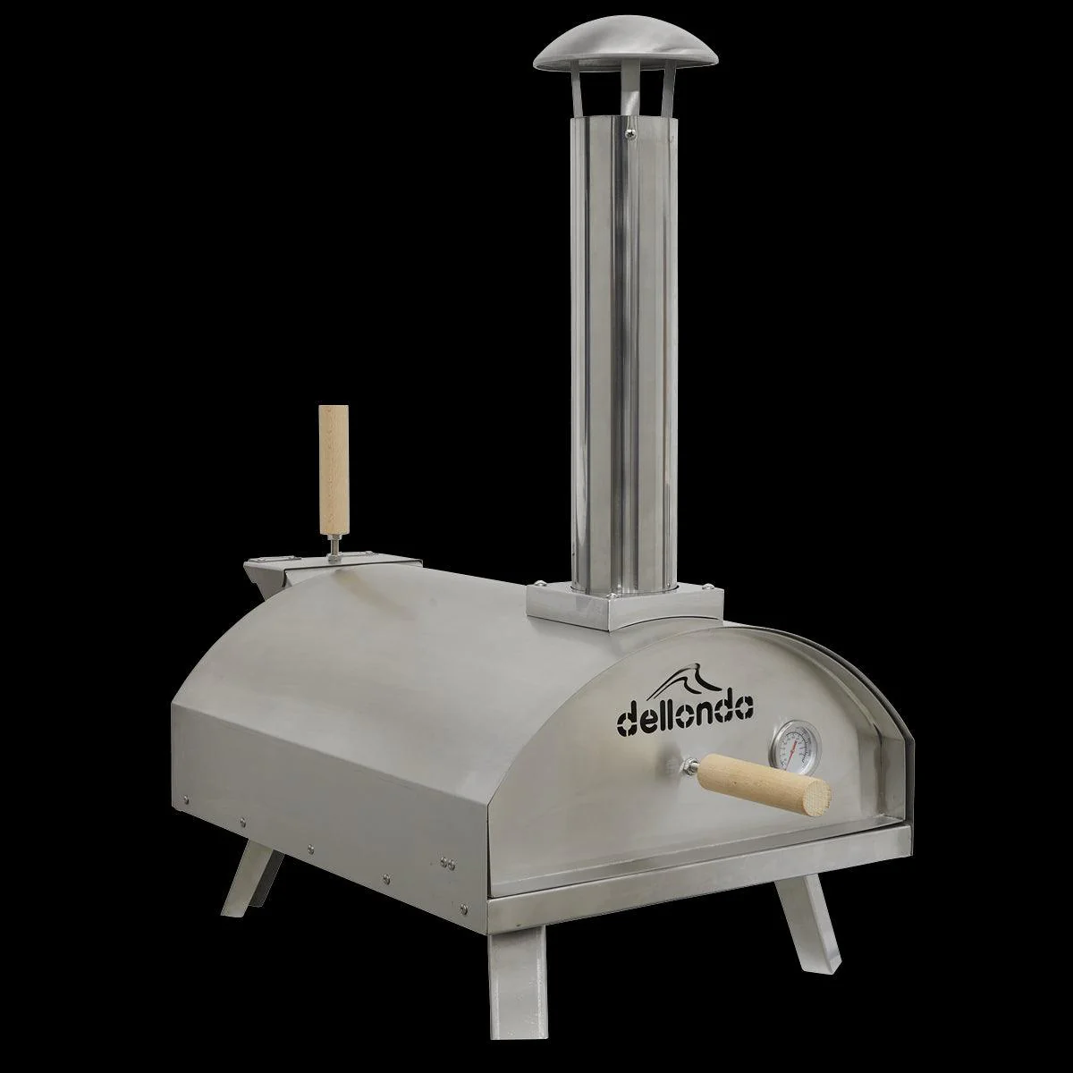 Dellonda Portable Wood-Fired Pizza Oven and Smoking Oven Stainless Steel - Image 5