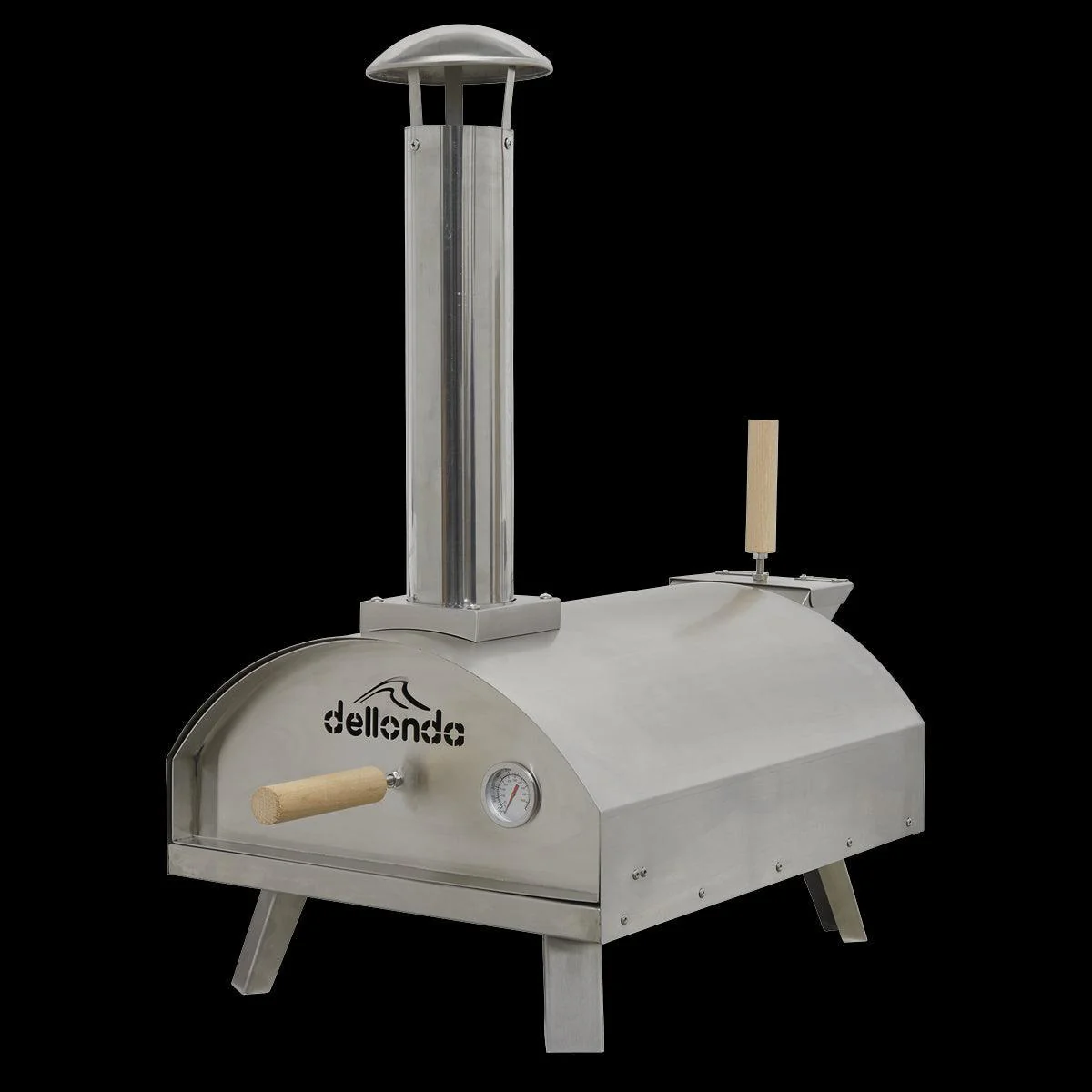Dellonda Portable Wood-Fired Pizza Oven and Smoking Oven Stainless Steel - Image 8