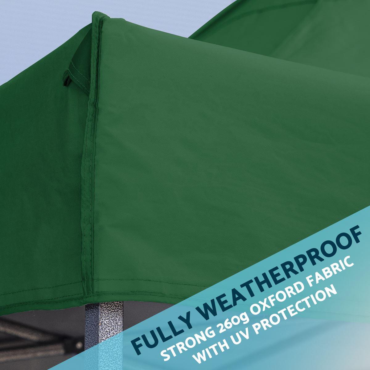 Dellonda Premium 3 x 3m Pop-Up Gazebo - Dark Green - Image 5