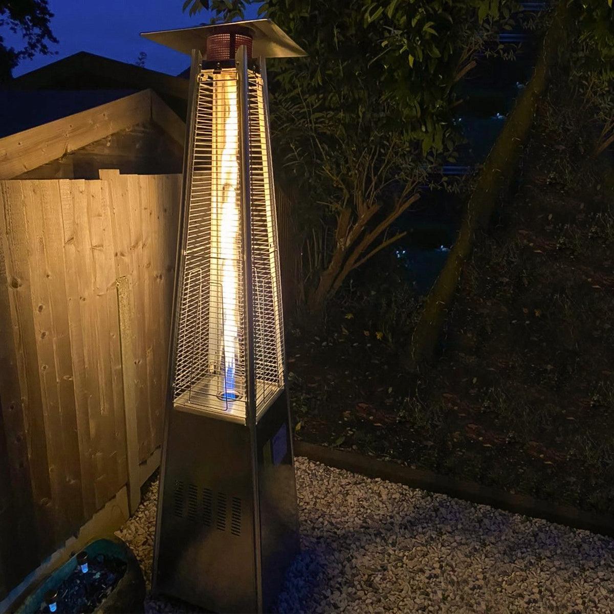 Dellonda Pyramid Gas Patio Heater 13kW Commercial Garden Use Stainless Steel - Image 2